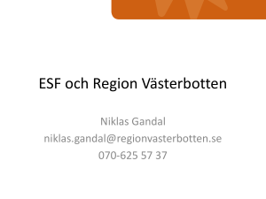 ESF branschforum 17 maj