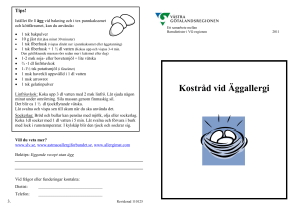 Kostråd vid Äggallergi
