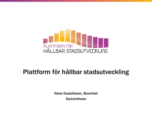 Plattform för hållbar stadsutveckling