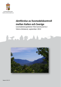 Jämförelse av livsmedelskontroll mellan Italien