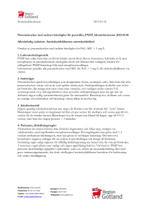PNSP - Pneumokocker med nedsatt känslighet för penicillin