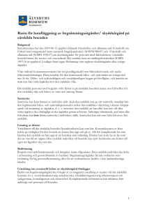 Begränsningsåtgärdskyddsårgärd särskilda boenden