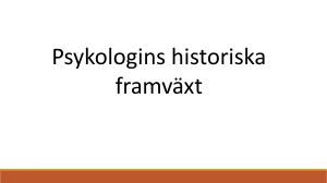 Psykologins Historiska Framväxt