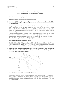 MATEMATIK Göteborgs universitet js Lösningar