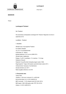 Sveriges Ambassad Landrapport (11) Bangkok Landrapport 2013