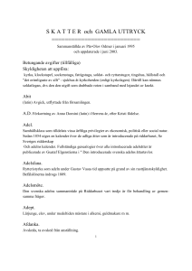S K A T T E R och GAMLA UTTRYCK