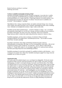 Kerstin Jacobsson, professor i sociologi Göteborgs universitet Varför