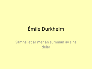 Lektion 3 Émile Durkheim