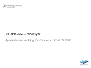 UITableView – tabellvyer