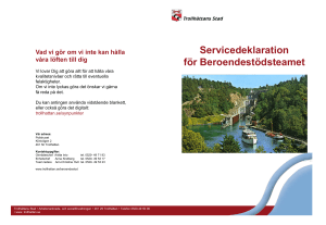 Servicedeklaration för Beroendestödsteamet