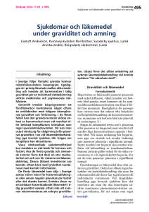 Sjukdomar och läkemedel under graviditet och amning