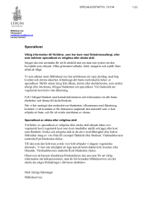 Specialkost - Lerums Kommun