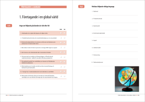 1. Företagande i en global värld