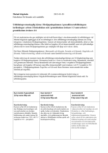 Malmö högskola 2015-01-20 Fakulteten för lärande och samhälle