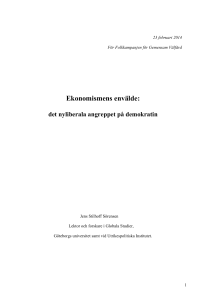 Ekonomismens envälde - Institutionen för globala studier