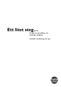 Ett litet steg… - Pedagogiskt Centrum