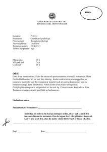 Biologisk psykologi - Göteborgs universitet