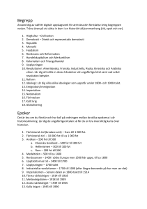 Historia: begrepp och epoker