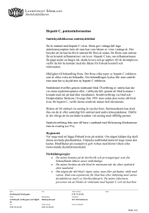 Hepatit C, patientinformation