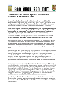 Spridning av avloppsslam i jordbruket – så här ser LRF på frågan
