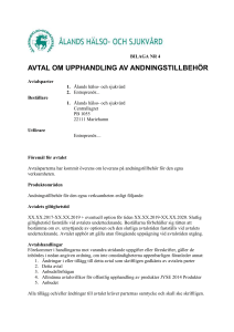 avtal om upphandling av städmaterial - Ålands Hälso