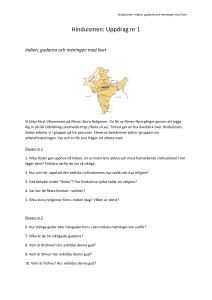 Hinduismen: Uppdrag nr 1
