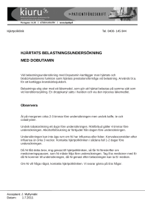 HJÄRTATS BELASTNINGSUNDERSÖKNING MED DOBUTAMIN