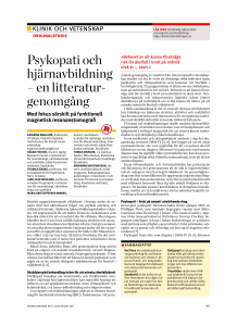 Psykopati och hjärnavbildning – en litteratur