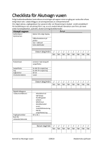 Checklista för Akutvagn vuxen