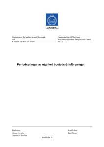 Periodiseringar av utgifter i bostadsrättsföreningar