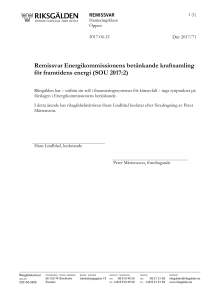 Remissvar Energikommissionens betänkande kraftsamling för