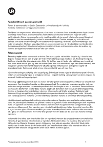 Familjerätt och successionsrätt