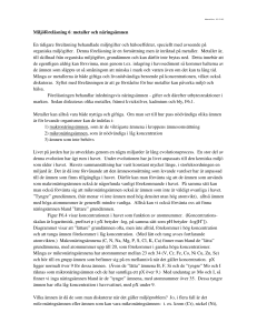 Metaller och näringsämnen - Chalmers tekniska högskola