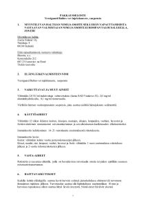PAKKAUSSELOSTE Versiguard Rabies vet injektioneste, suspensio