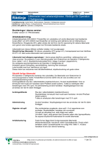 Läkemedel med arbetsmiljörisker. Riktlinjer för Operation