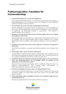 Publiceringsmedgivande för självständiga arbeten vid