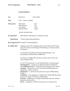 Styrelsemöte 2017/1 2017-02-13