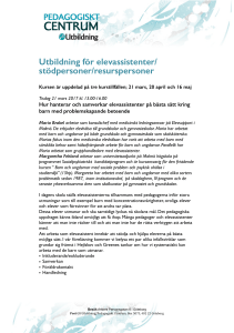 170321Utbildning för elevassistenter/stödpersoner
