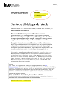 Samtycke till deltagande i studie
