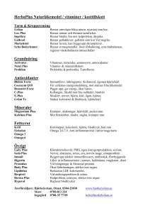 HerbaPlus Naturläkemedel / vitaminer / kosttillskott