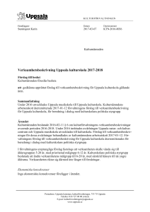 Verksamhetsbeskrivning Uppsala kulturskola
