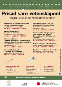 Prisad vare vetenskapen!