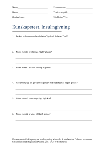 Kunskapstest Insulingivning - Diabetesvård