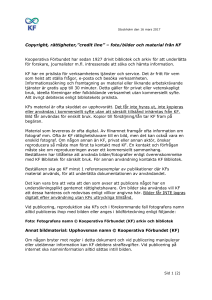 Copyright, rättigheter,”credit line” – foto/bilder och material från KF