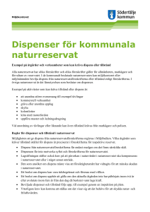 Dispenser för kommunala naturreservat