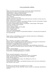 Liten psykiatrisk ordlista