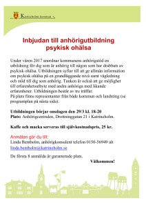 Anhörigutbildning psykisk ohälsa