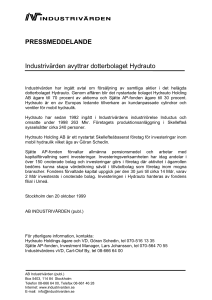 PRESSMEDDELANDE