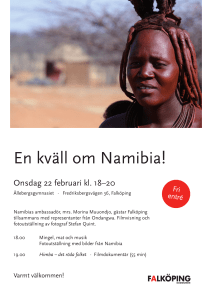 En kväll om Namibia!