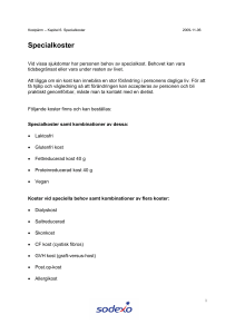 Specialkoster - Sodexho Extranet